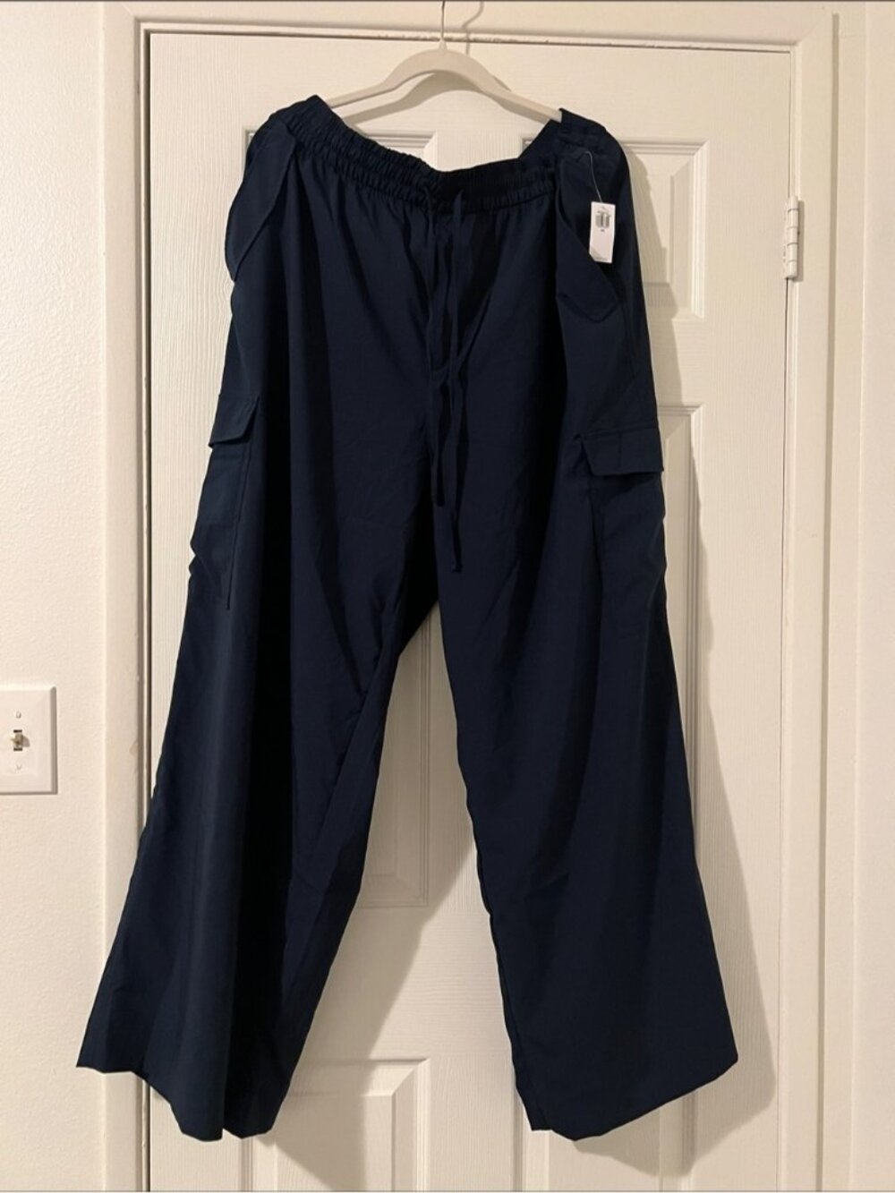 Old Navy StretchTech Navy Blue Wide Leg Cargo Pants Plus Size XXL (20)